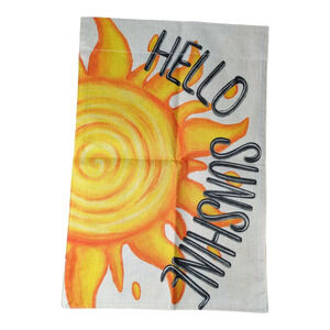Hello Sunshine - Double-Sided Garden Flag - Outdoor Décor